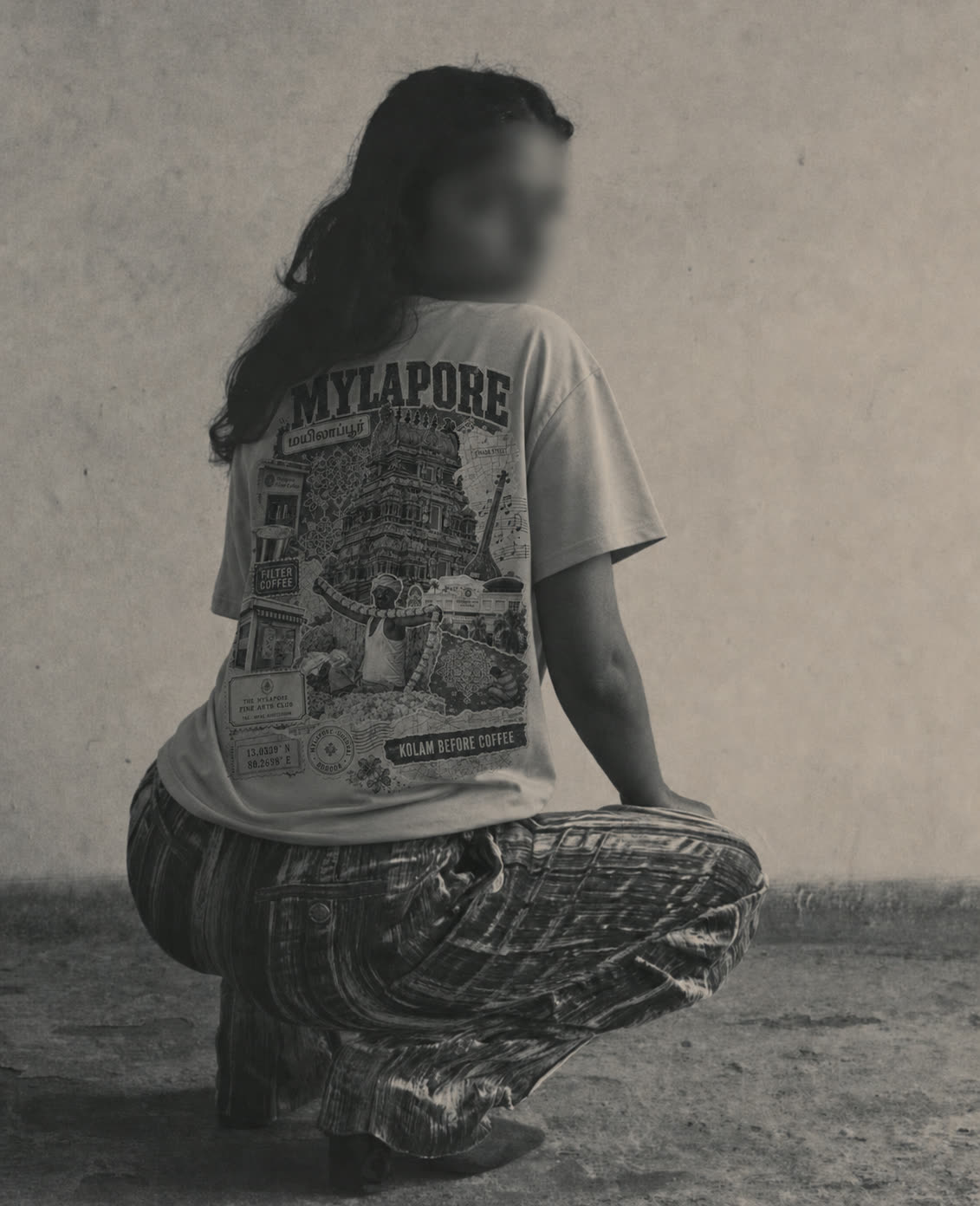 A street portrait in the Mylapore tee
