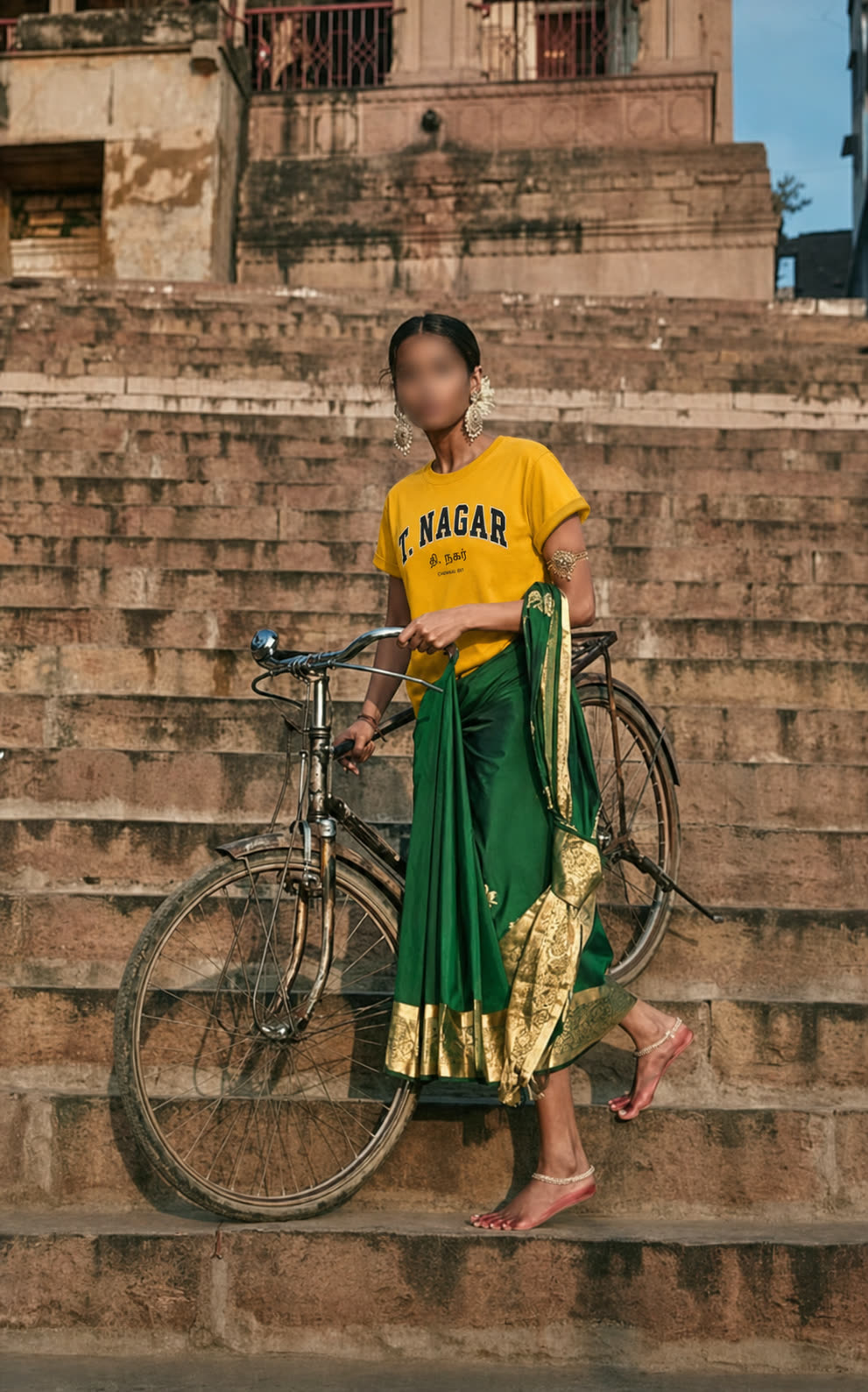 A street scene in T Nagar with the T Nagar tee